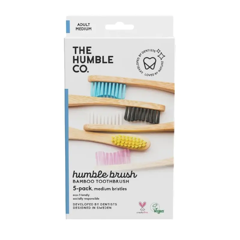 Humble Brush Toothbrush Family Pack Medium 5 pcs
